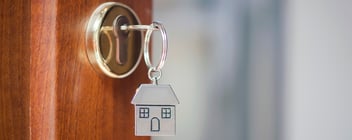 A keychain in a door