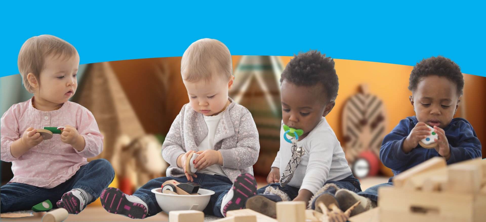 Children playing with toys